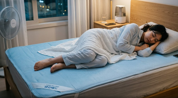 접촉 냉감 신소재가 적용된 냉감패드의 열 흡수 매커니즘