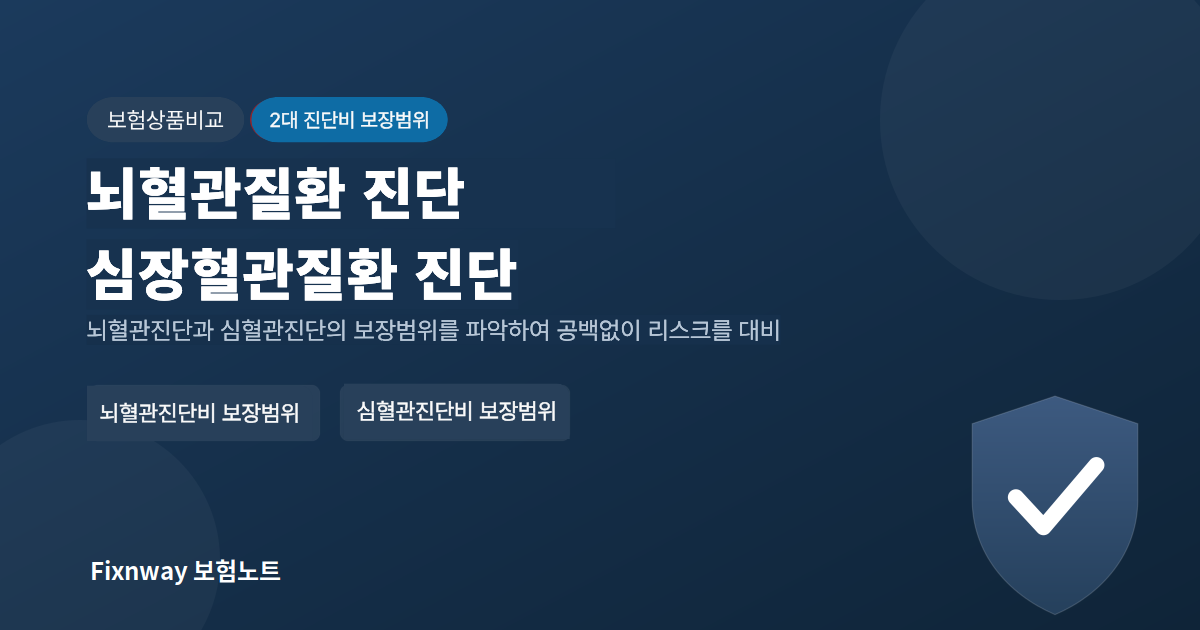뇌혈관질환과 심장질환 진단비의 보장범위를 비교하는 2대 진단비 썸네일
